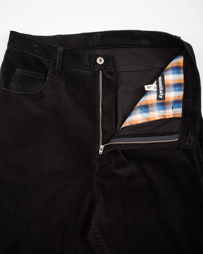 Monitaly Drop Crotch 5 Pocket Pants - Black 8-Wale Corduroy - Standard & Strange