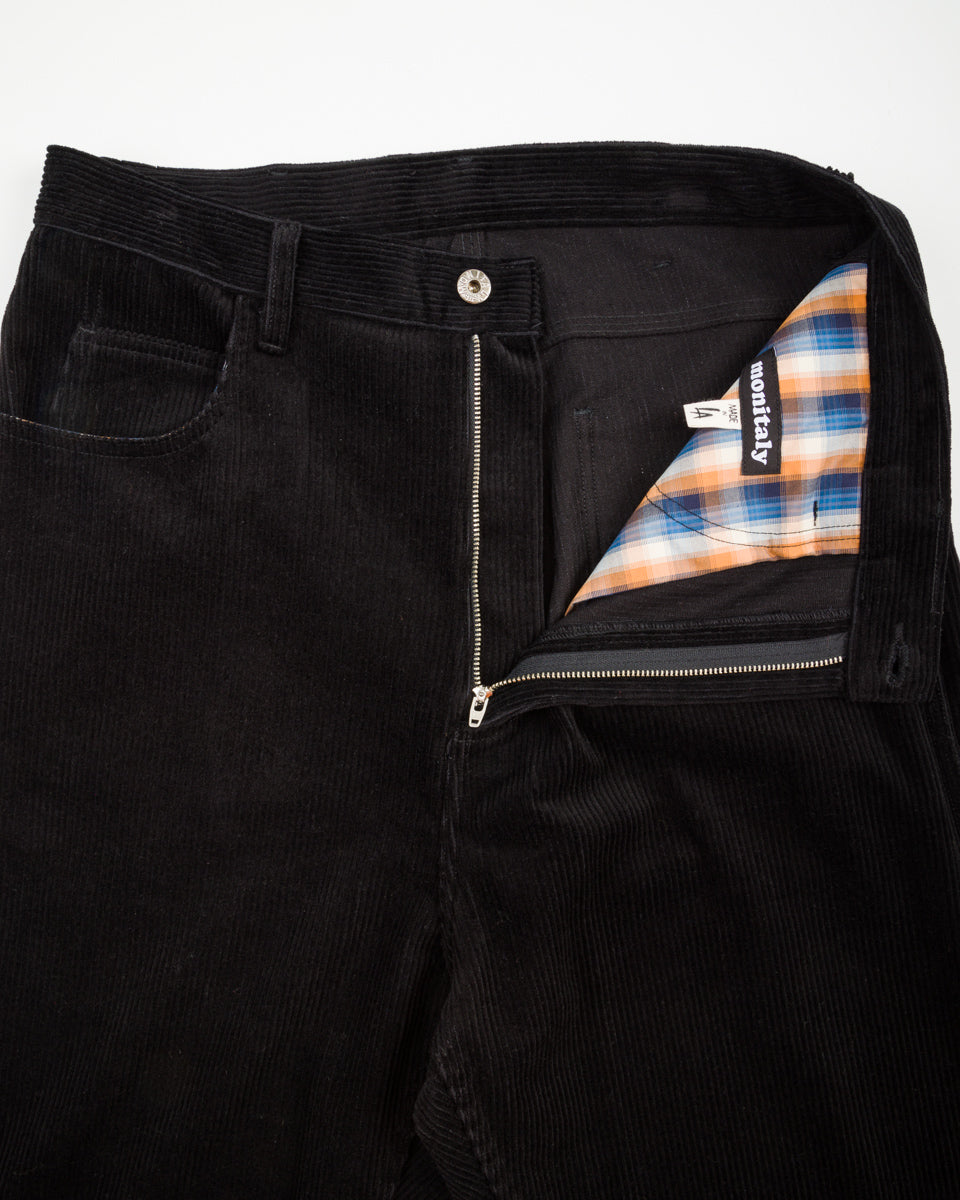 Monitaly Drop Crotch 5 Pocket Pants - Black 8-Wale Corduroy - Standard & Strange