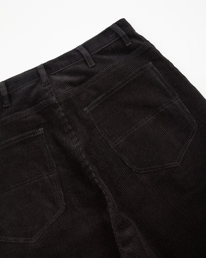 Monitaly Drop Crotch 5 Pocket Pants - Black 8-Wale Corduroy - Standard & Strange