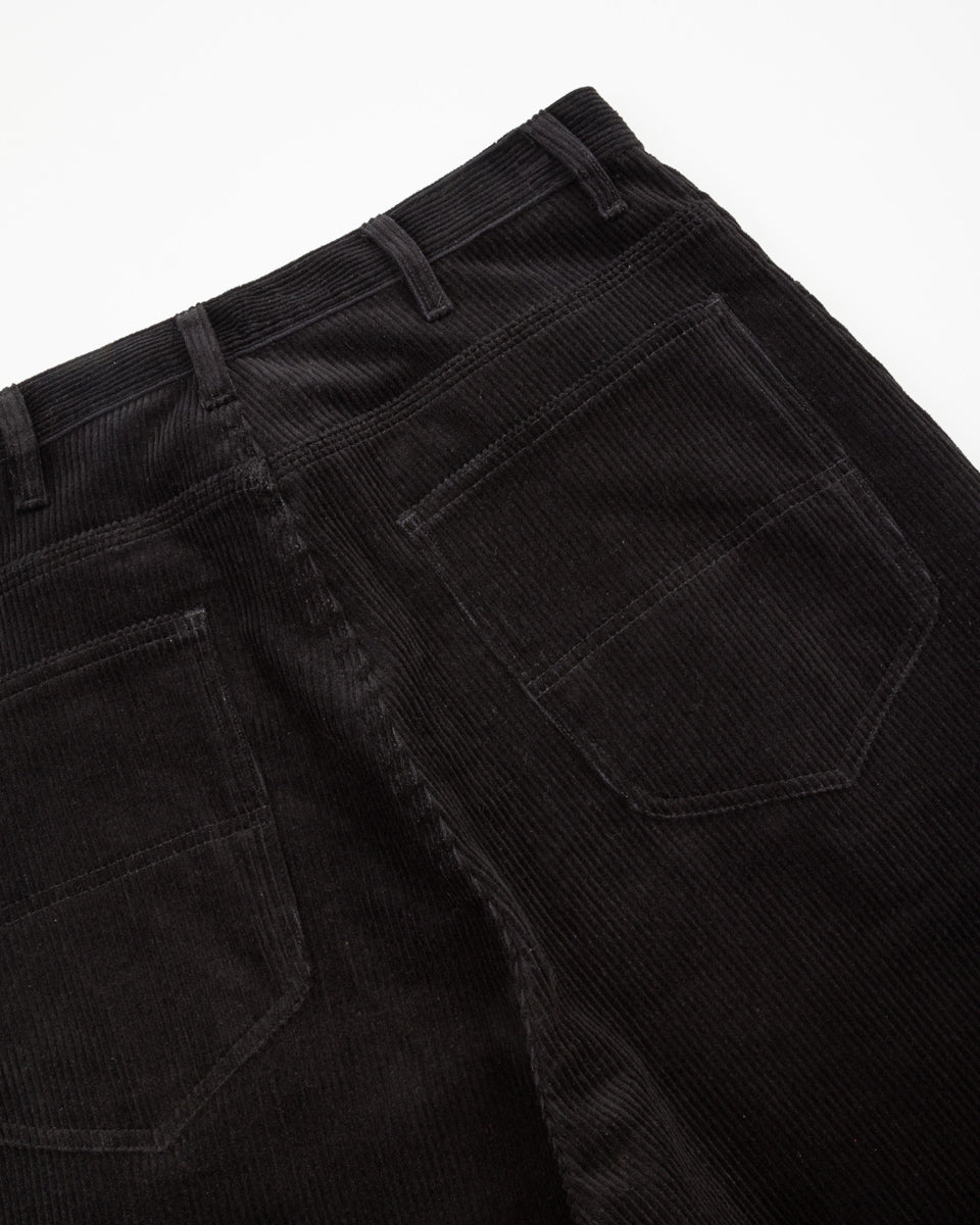 Monitaly Drop Crotch 5 Pocket Pants - Black 8-Wale Corduroy - Standard & Strange
