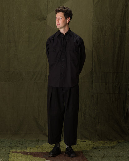 Monitaly Giorgio Work Shirt - Vancloth Oxford Black - Standard & Strange