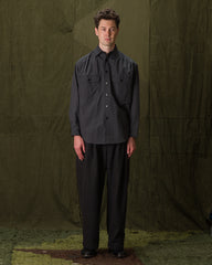 Monitaly Giorgio Work Shirt - Vancloth Oxford Charcoal - Standard & Strange