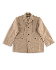 Monitaly Harvester Jacket - Beige Melange Wool Flannel - Standard & Strange