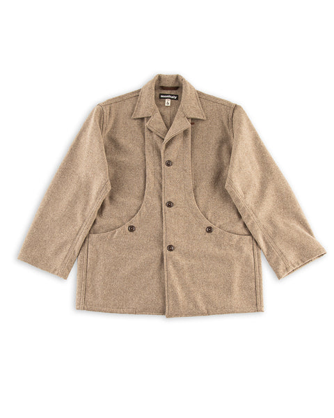 Monitaly Harvester Jacket - Beige Melange Wool Flannel – Standard