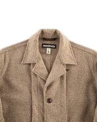 Monitaly Harvester Jacket - Beige Melange Wool Flannel - Standard & Strange