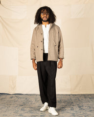 Monitaly Harvester Jacket - Beige Melange Wool Flannel - Standard & Strange