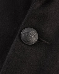 Monitaly Italian Drop Lapel Jacket - Solid Black Wool Flannel - Standard & Strange