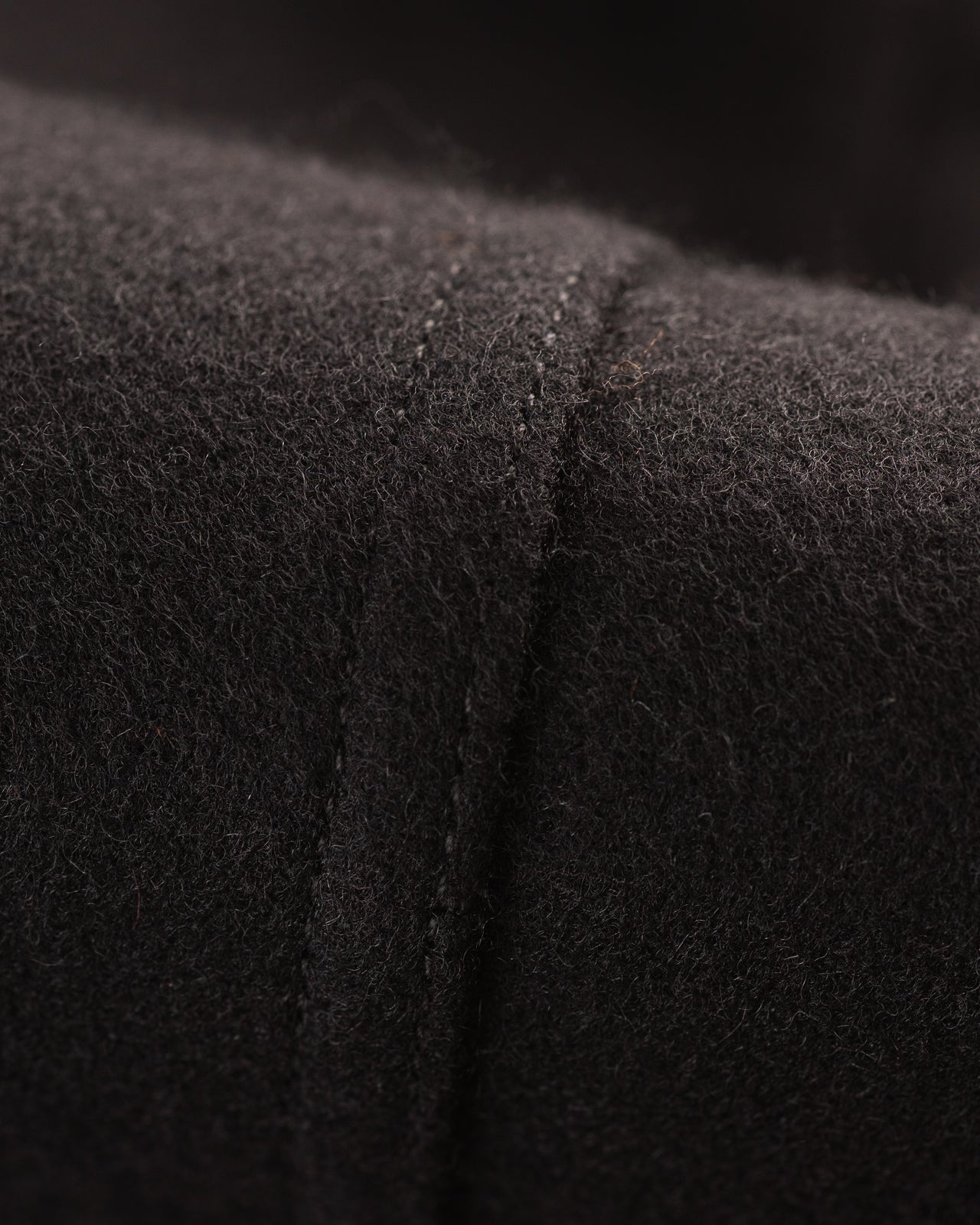Monitaly Italian Drop Lapel Jacket -Solid Black Wool Flannel