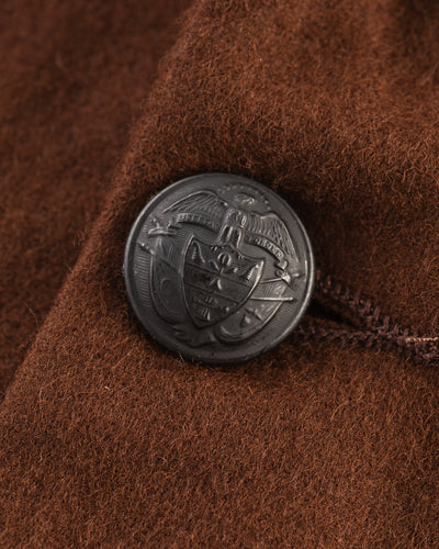 Monitaly Italian Drop Lapel Jacket - Solid Brown Wool Flannel - Standard & Strange