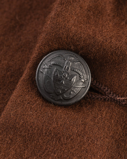 Monitaly Italian Drop Lapel Jacket - Solid Brown Wool Flannel - Standard & Strange