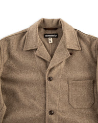 Monitaly Italian Jail Jacket - Beige Melange Wool Flannel - Standard & Strange