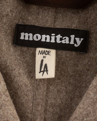 Monitaly Italian Jail Jacket - Beige Melange Wool Flannel - Standard & Strange