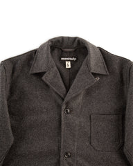 Monitaly Italian Jail Jacket - Charcoal Melange Wool Flannel - Standard & Strange