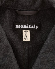 Monitaly Italian Jail Jacket - Charcoal Melange Wool Flannel - Standard & Strange