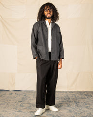 Monitaly Italian Jail Jacket - Charcoal Melange Wool Flannel - Standard & Strange