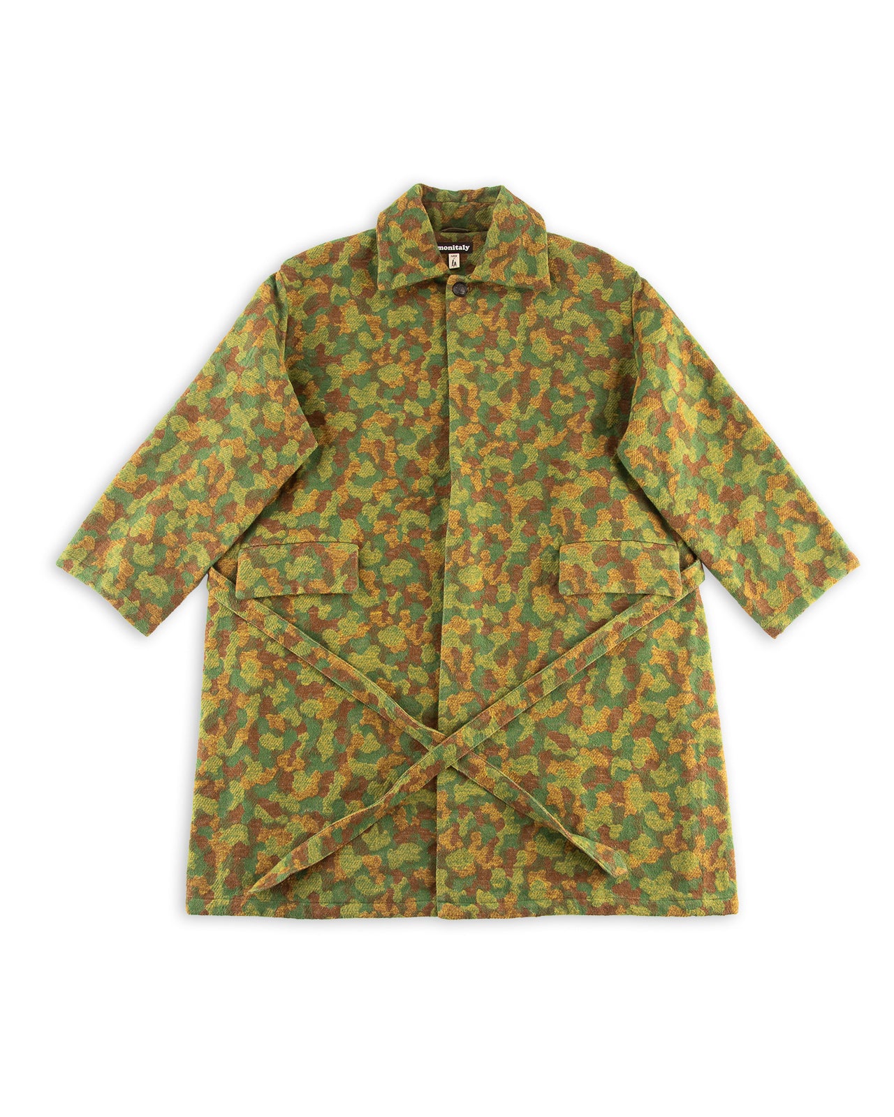 Jute Coat - Green Camo Cotton Jacquard