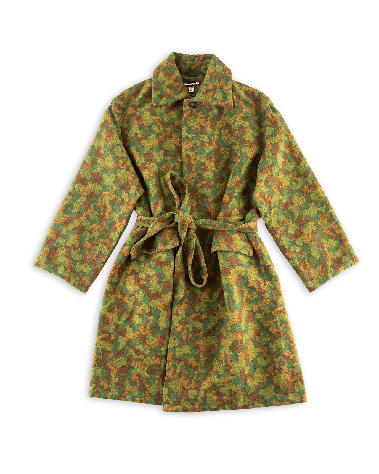 Jute Coat - Green Camo Cotton Jacquard