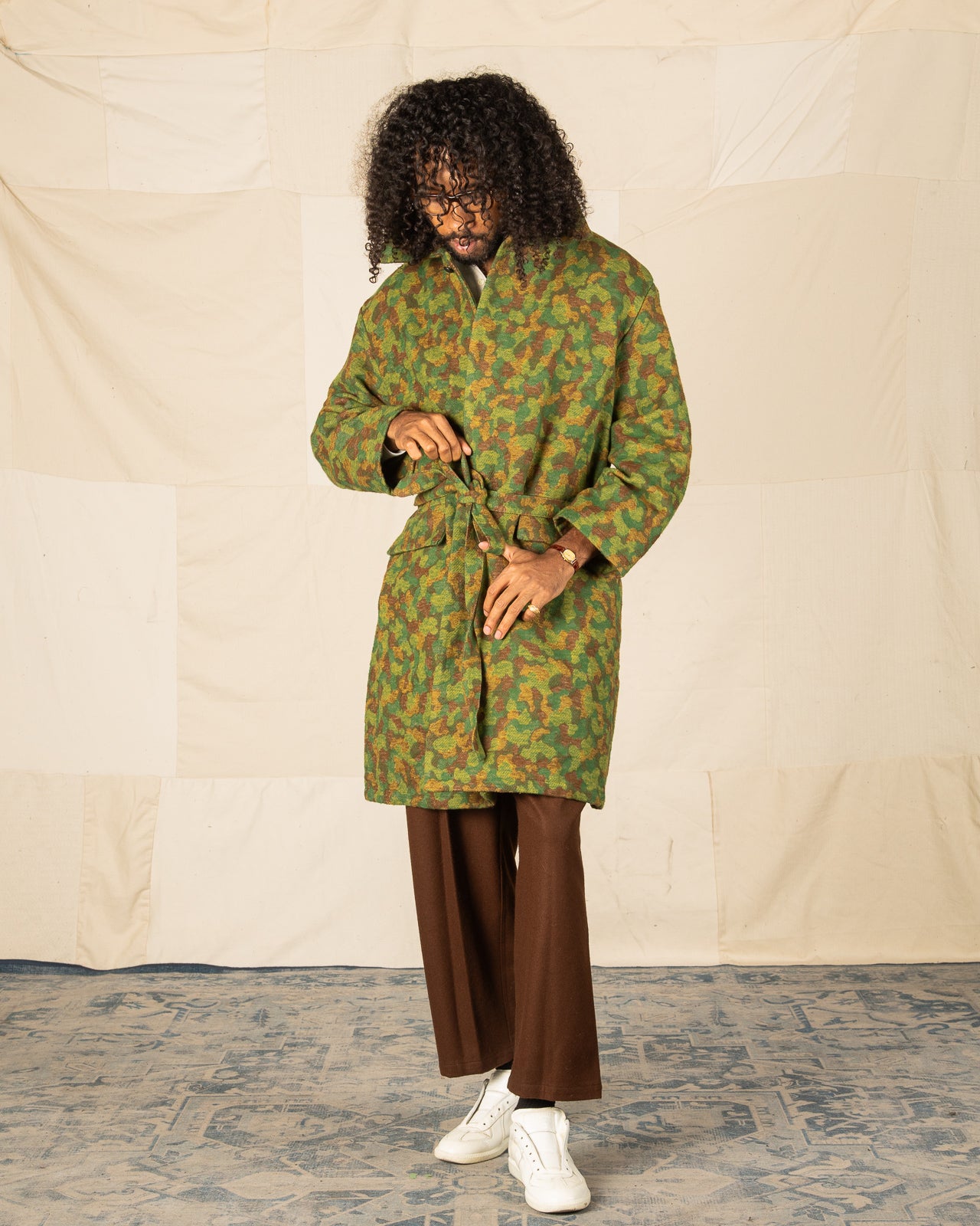 Monitaly Jute Coat - Green Camo Cotton Jacquard – Standard & Strange