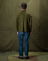 Monitaly Lazy Travel Jacket - Mil Olive Wool Flannel - Standard & Strange