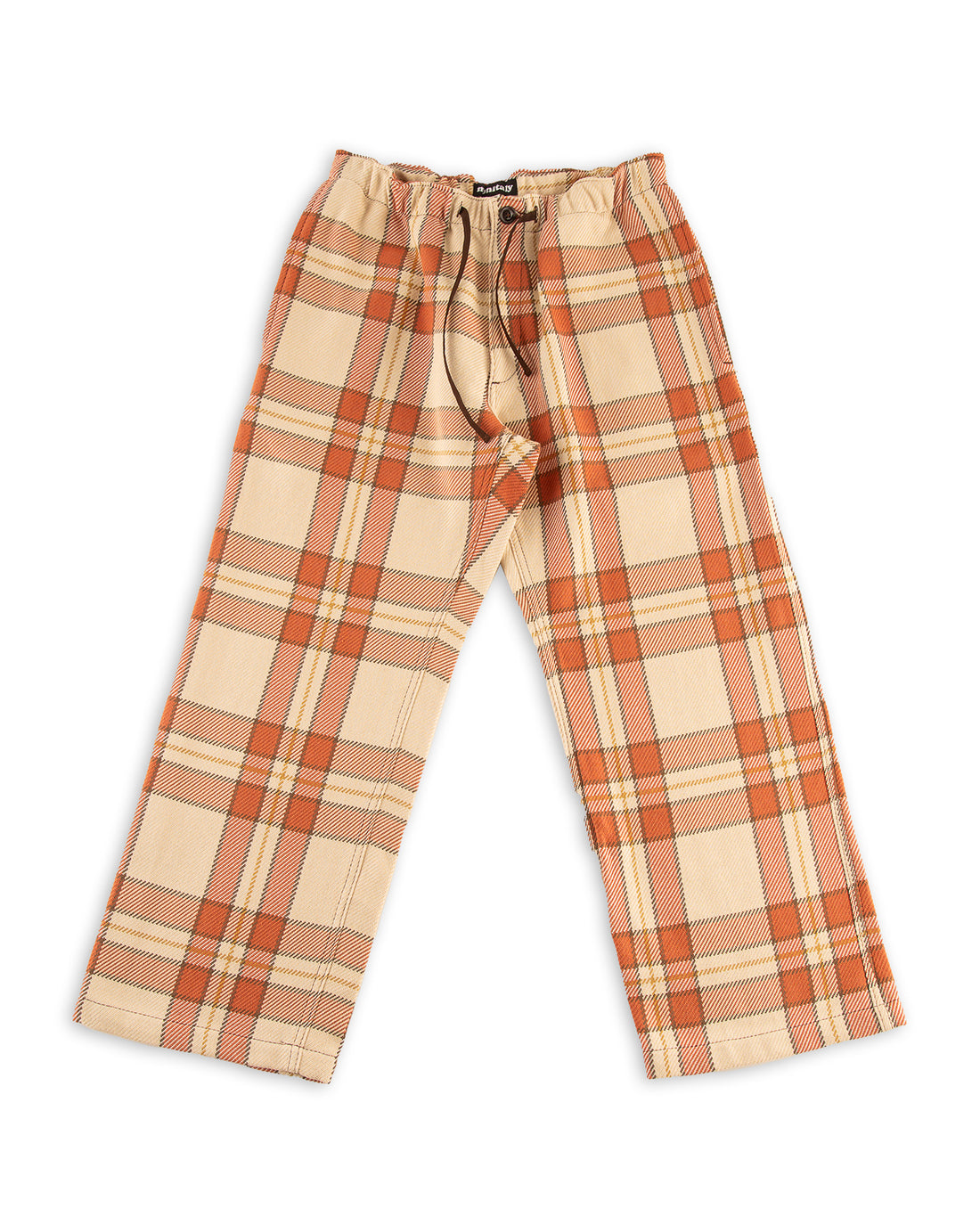 Monitaly Malibu Pants - Brick Plaid Cotton Heavy Twill - Standard & Strange