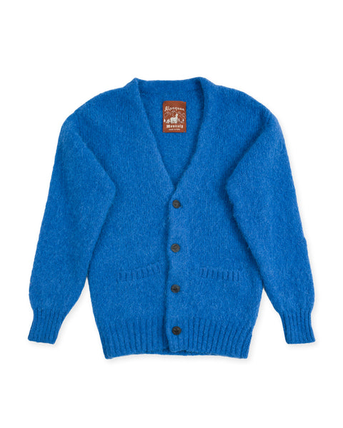 Monitaly Shaggy Alpaguan Cardigan - Blue - Standard & Strange