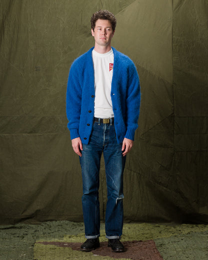 Monitaly Shaggy Alpaguan Cardigan - Blue - Standard & Strange
