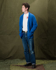 Monitaly Shaggy Alpaguan Cardigan - Blue - Standard & Strange