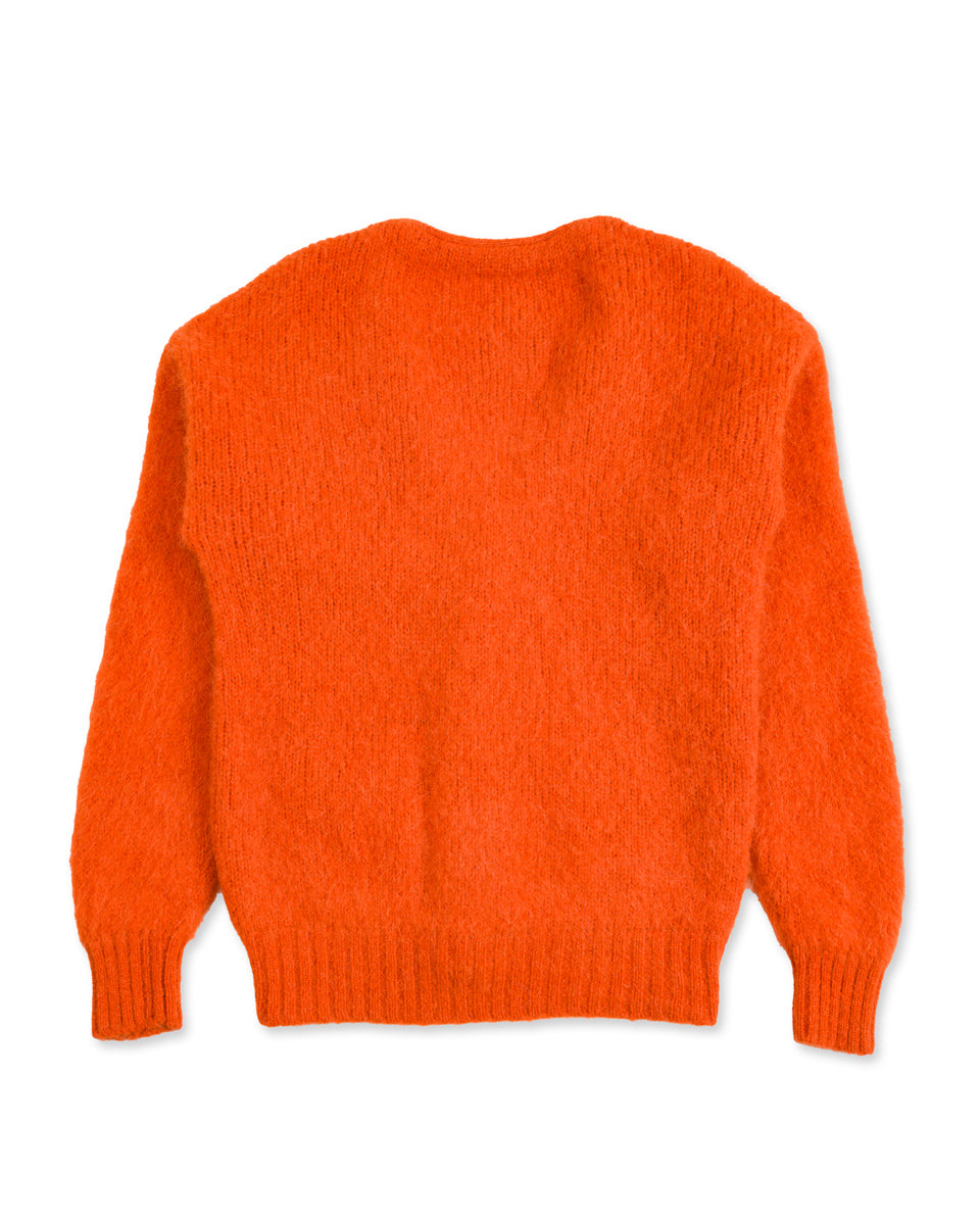 Monitaly Shaggy Alpaguan Cardigan - Orange - Standard & Strange