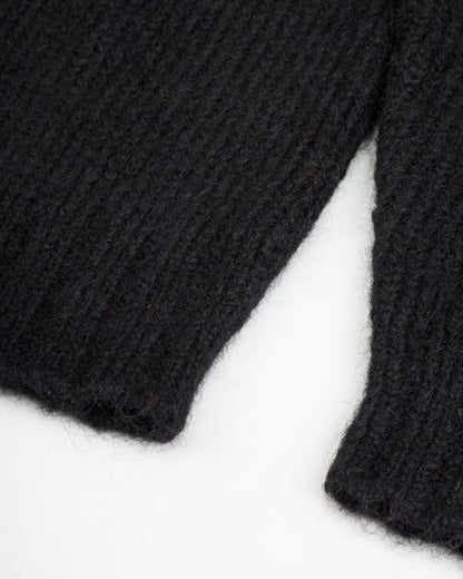 Monitaly Shaggy Alpaguan Crewneck - Black - Standard & Strange