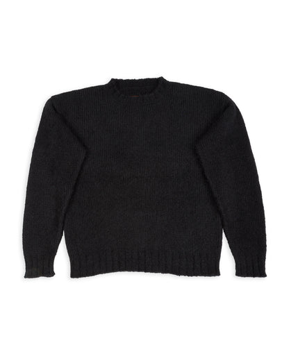 Monitaly Shaggy Alpaguan Crewneck - Black - Standard & Strange