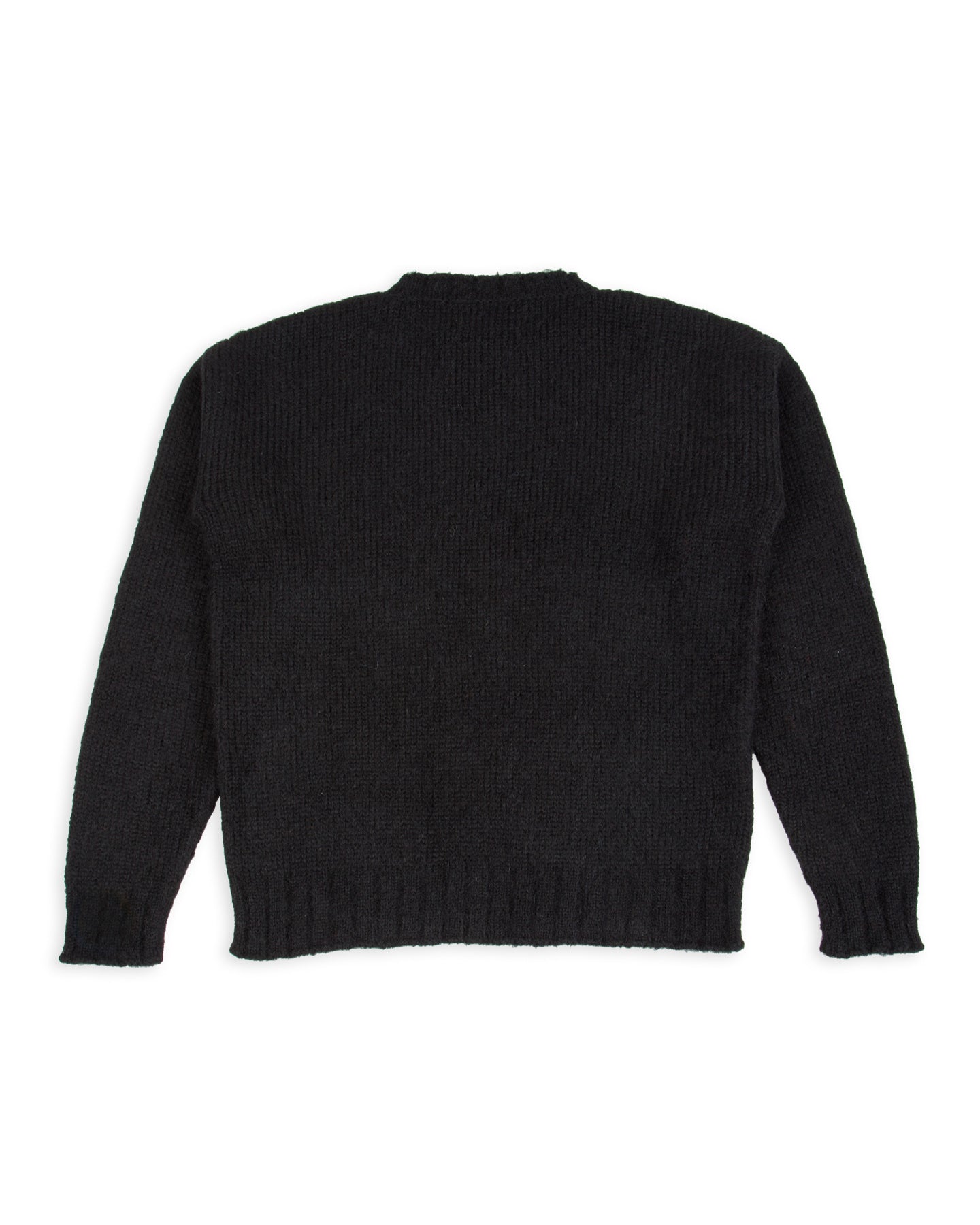 Monitaly Shaggy Alpaguan Crewneck - Black - Standard & Strange