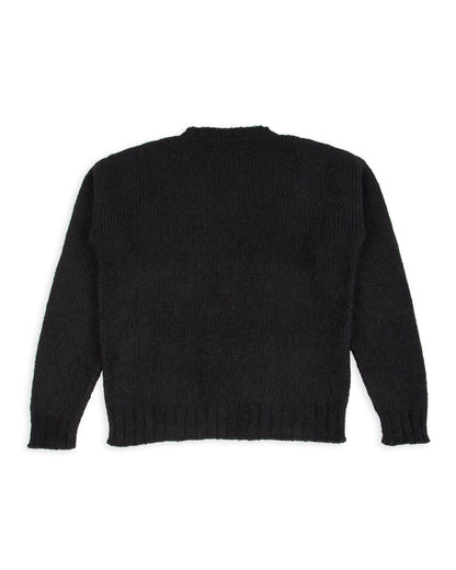 Monitaly Shaggy Alpaguan Crewneck - Black - Standard & Strange