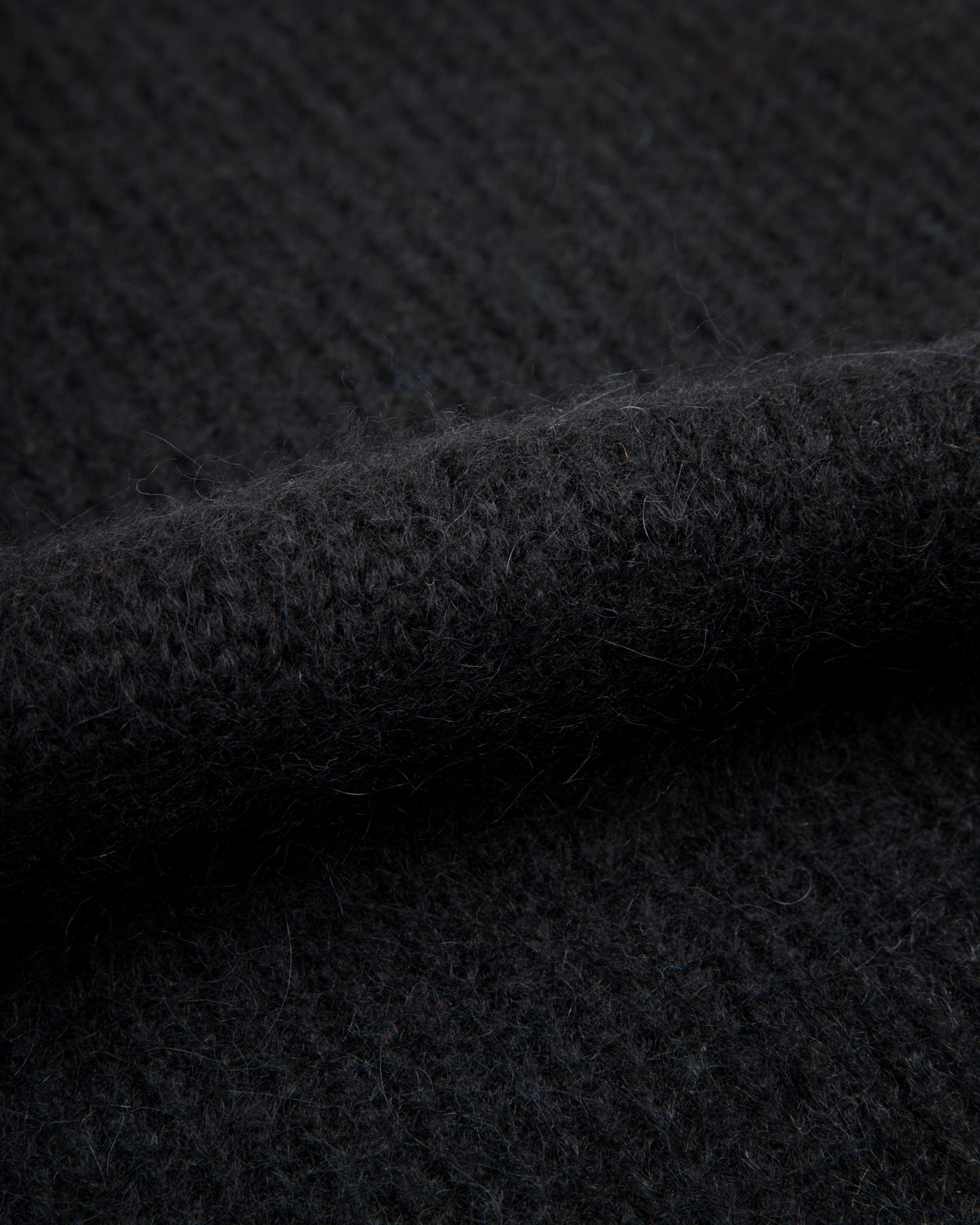 Monitaly Shaggy Alpaguan Crewneck - Black - Standard & Strange