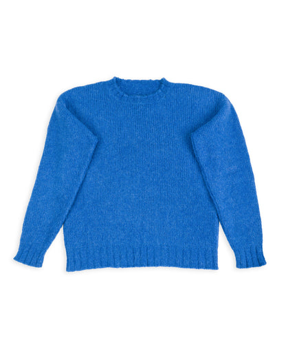 Shaggy Alpaguan Crewneck - Blue