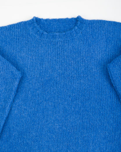 Shaggy Alpaguan Crewneck - Blue