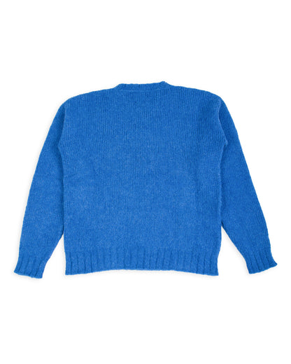 Shaggy Alpaguan Crewneck - Blue