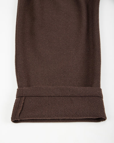 Monitaly Triple Tuck Wide Pants - Brown Wool Flannel Vicente - Standard & Strange