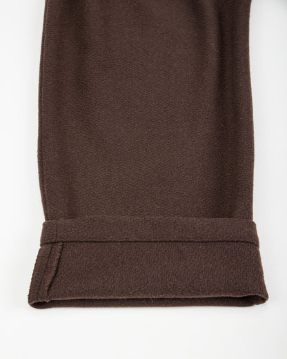 Monitaly Triple Tuck Wide Pants - Brown Wool Flannel Vicente - Standard & Strange