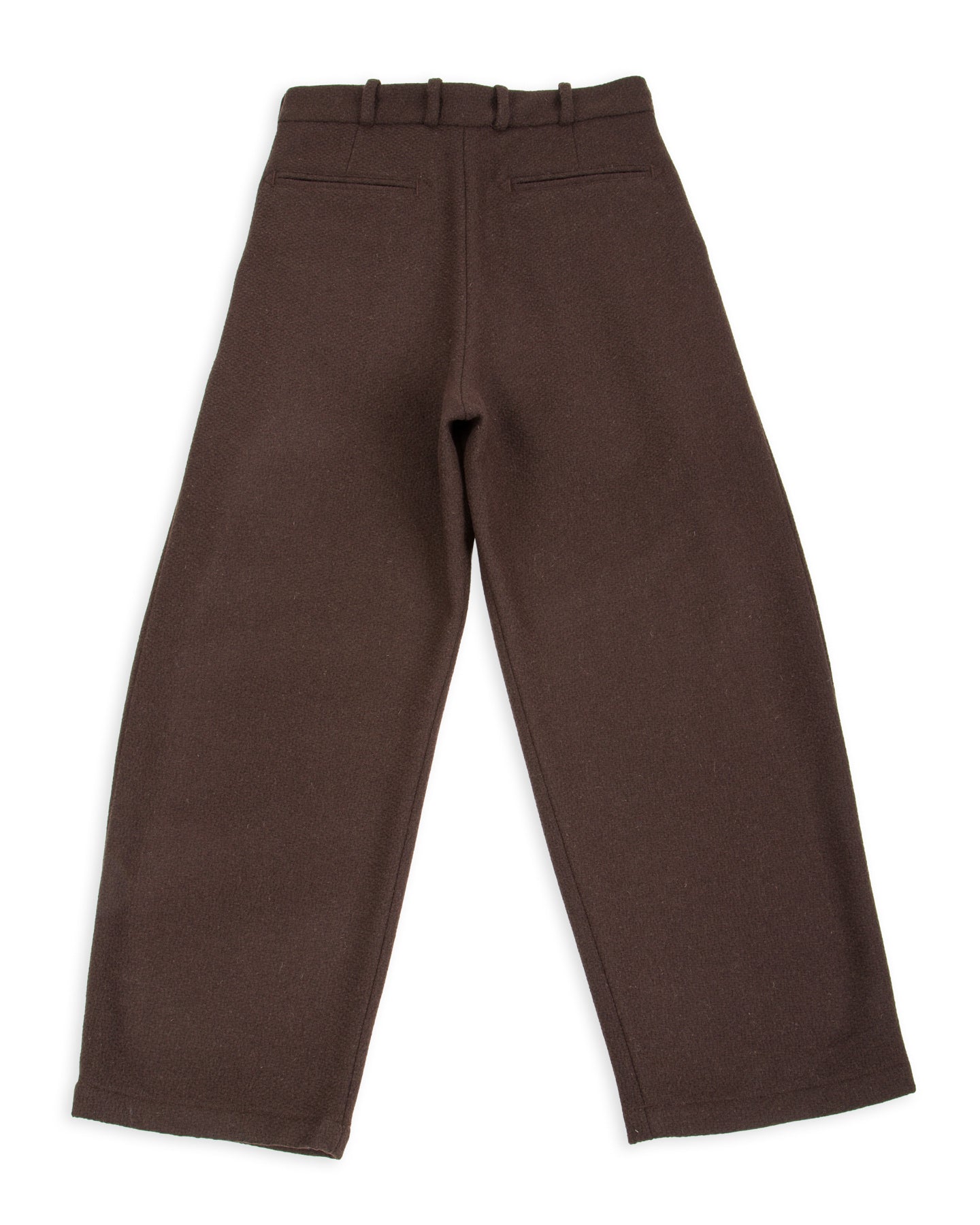 Monitaly Triple Tuck Wide Pants - Brown Wool Flannel Vicente - Standard & Strange