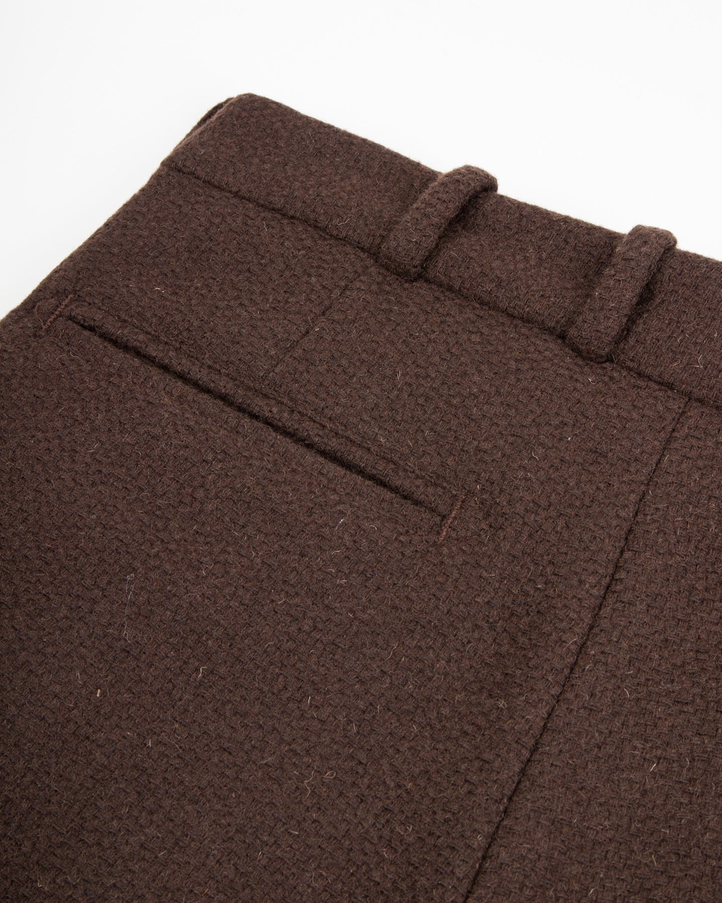 Triple Tuck Wide Pants - Brown Wool Flannel Vicente – Standard