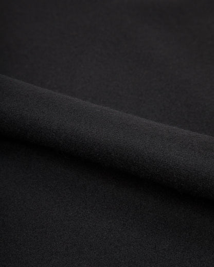 Monitaly Triple Tuck Wide Pants - Solid Black Wool Flannel - Standard & Strange