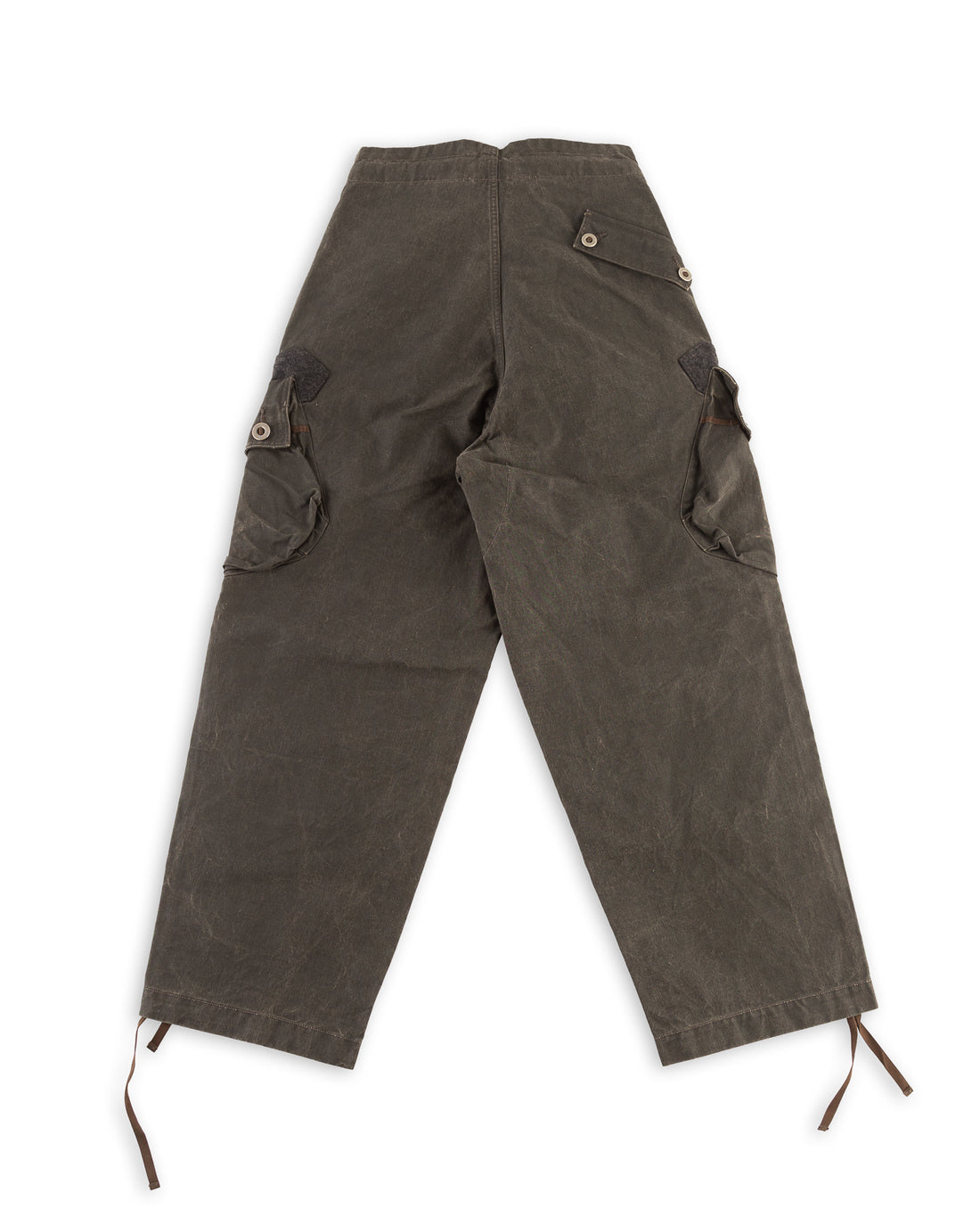 MotivMfg Adjustable Cargo Pants - Black Coated Waxed Cotton - Standard & Strange