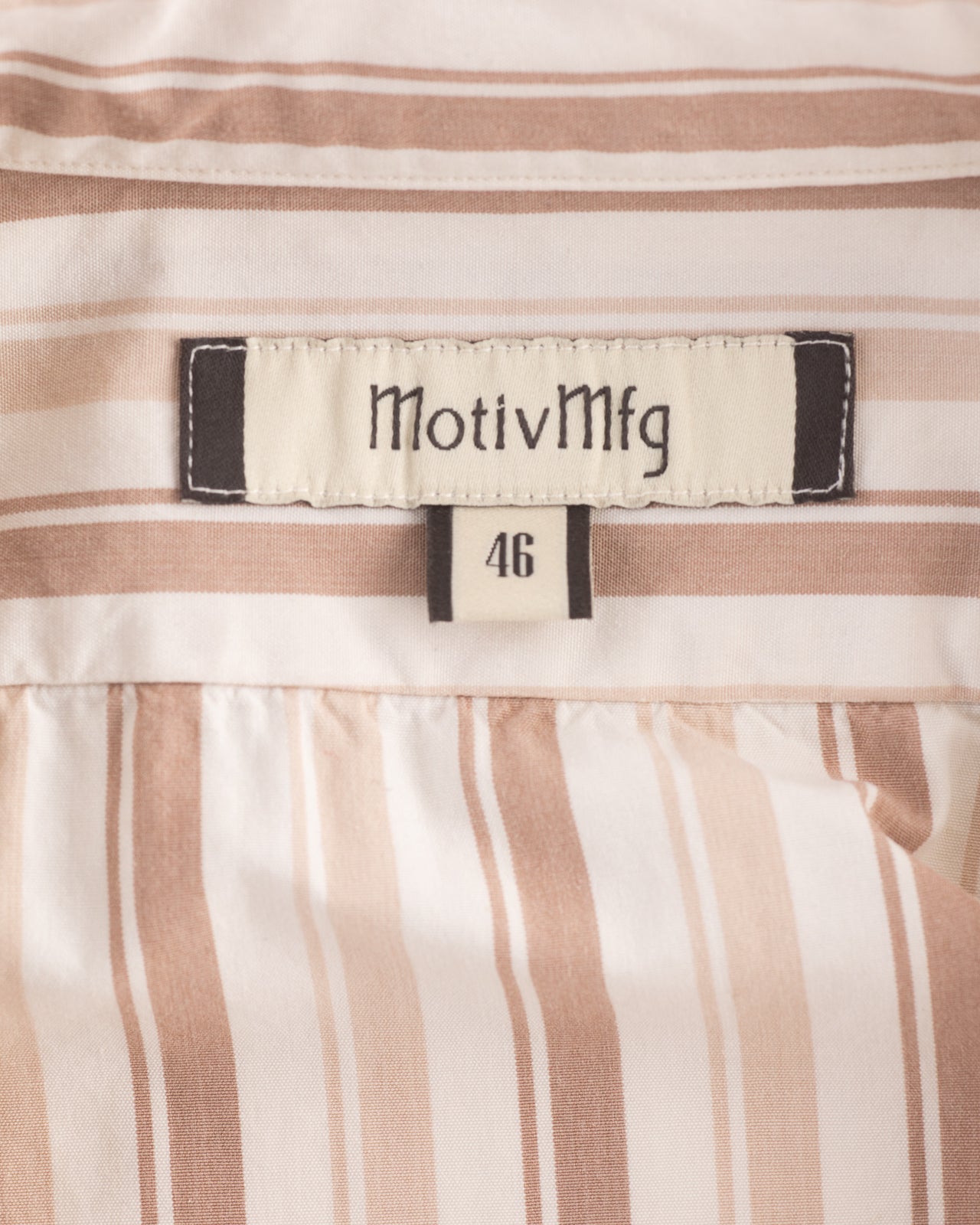 MotivMfg Authentic Fit BD Shirt - Pink Stripe Silk Cotton Fine Poplin - Standard & Strange