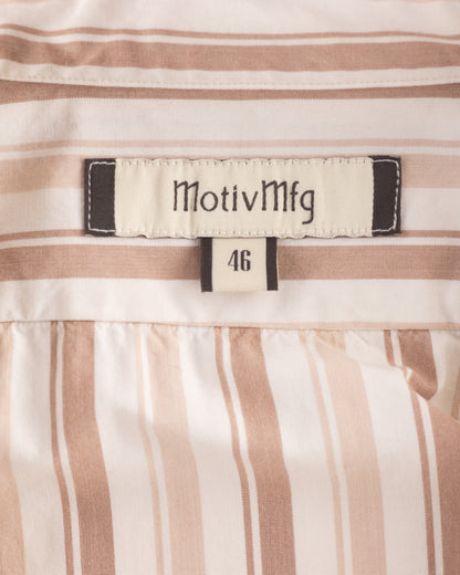 MotivMfg Authentic Fit BD Shirt - Pink Stripe Silk Cotton Fine Poplin - Standard & Strange