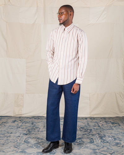MotivMfg Authentic Fit BD Shirt - Pink Stripe Silk Cotton Fine Poplin - Standard & Strange