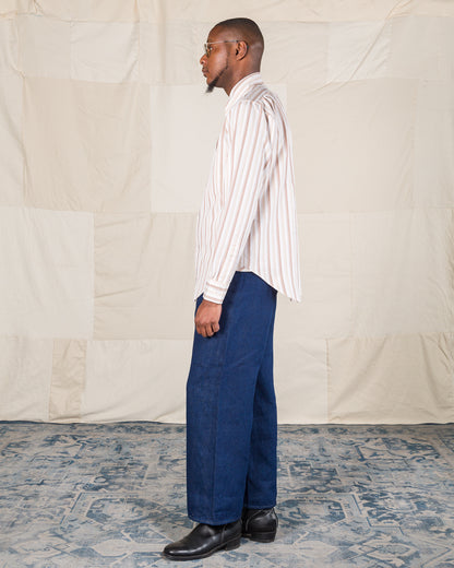 MotivMfg Authentic Fit BD Shirt - Pink Stripe Silk Cotton Fine Poplin - Standard & Strange