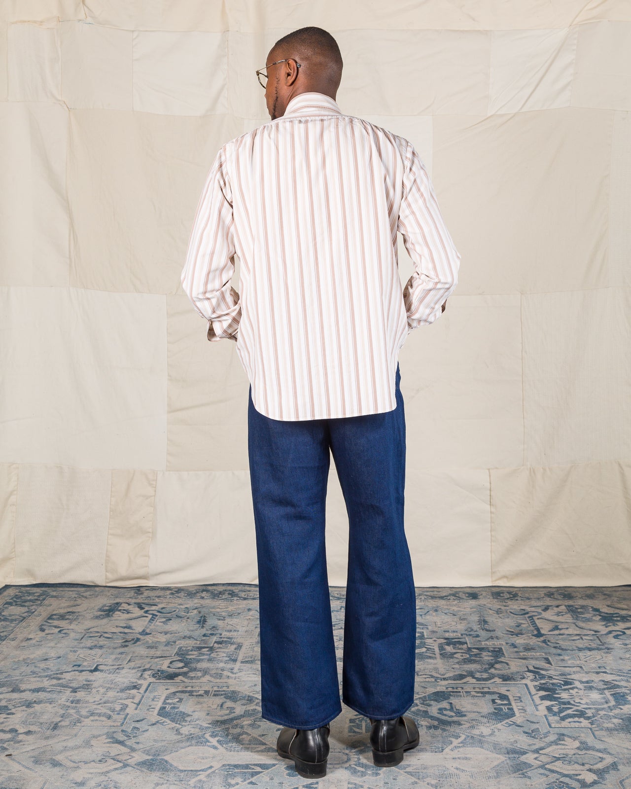 MotivMfg Authentic Fit BD Shirt - Pink Stripe Silk Cotton Fine Poplin - Standard & Strange