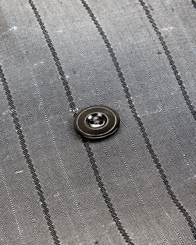 Burokrat Jacket - Grey Melange Stripe Vintage Dupioni