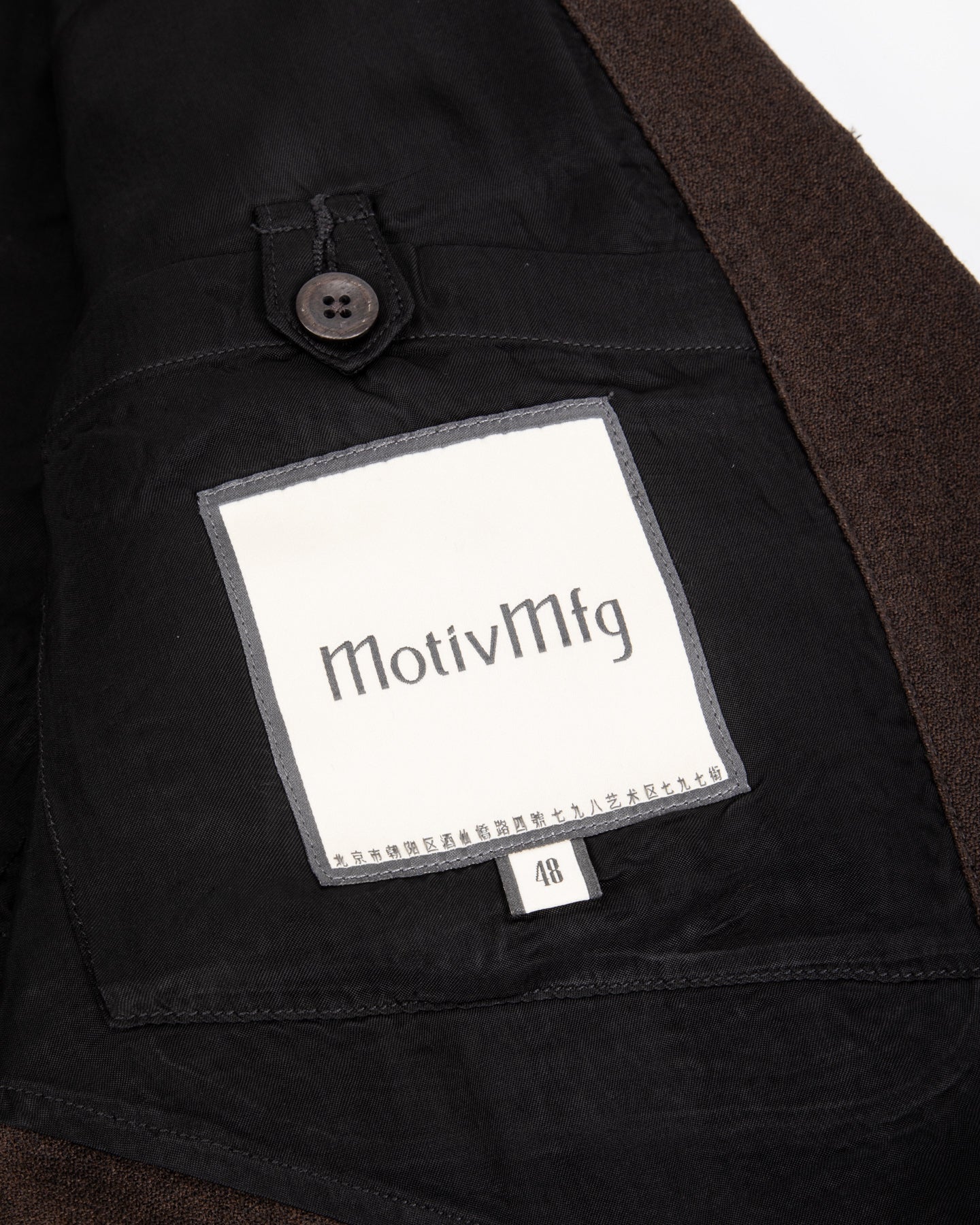 Continental Sack Jacket - Espresso Wool Linen Crepe