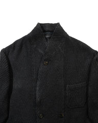 MotivMfg DB Shawl Collar Sack Jacket - Black Tussah Silk Tweed - Standard & Strange